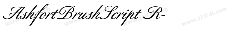 AshfortBrushScript R字体转换